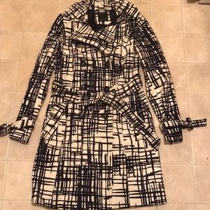 The Limited navy and white pea coat